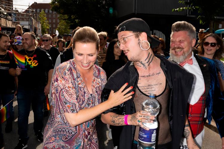 Mette Frederiksen ved  prideparaden i København i august.  Foto: Marcus Emil Christensen