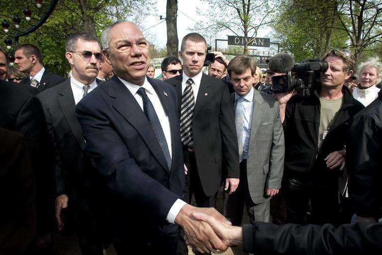 Colin Powell under besøg i Danmark i 2004. Foto: Thomas Borberg