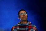 Liam Gallagher på scenen under Glastonbury Festival i 2019. Foto: Henry Nicholls/Ritzau Scanpix