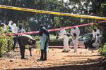 Politiet i Kampala måtte lørdag for anden gang på uger rykke ud til en eksplosion. Denne gang med dødelig udgang. Foto: Badru Katumba/Ritzau Scanpix
