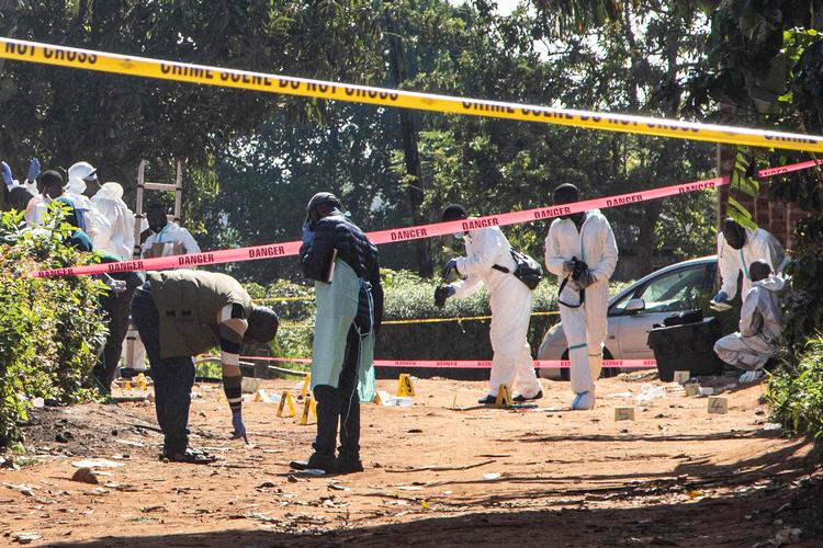 Politiet i Kampala måtte lørdag for anden gang på uger rykke ud til en eksplosion. Denne gang med dødelig udgang. Foto: Badru Katumba/Ritzau Scanpix
