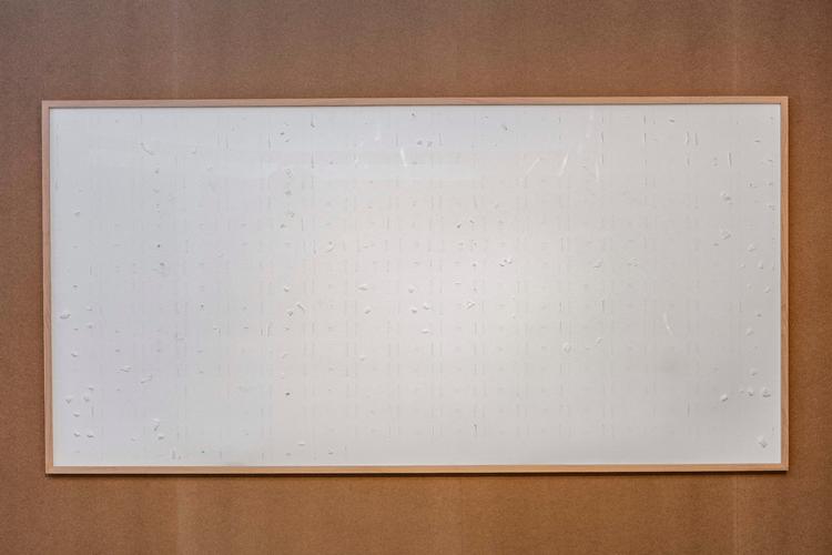 Jens Haaning har afleveret et nyt og overraskende tomt værk til Kunsten i Aalborg uden de godt 500.000 kr. i kontanter, der skulle sidde bag glas og ramme.  Foto: Niels Fabæk