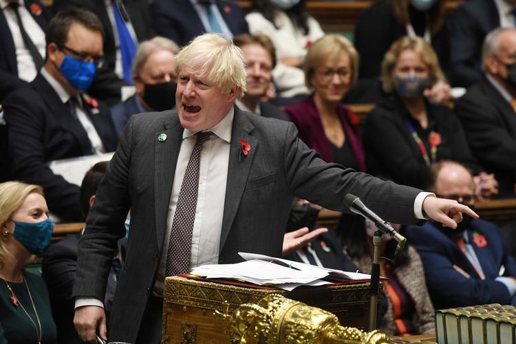 Boris Johnson måtte torsdag droppe et forslag, regeringen havde fået flertal for onsdag. Foto: Uk Parliament/jessica Taylor/Ritzau Scanpix
