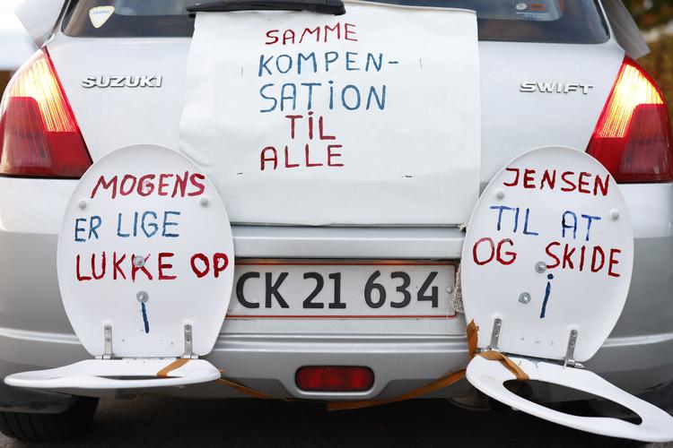 Minkavlerne i den nordjyske by Gjøl brød sig mildt sagt ikke om regeringens beslutning om at aflive alle mink. Det gjorde det ikke bedre, at regeringen ikke havde lovhjemlen på plads. Arkivfoto. Foto: Marius Renner