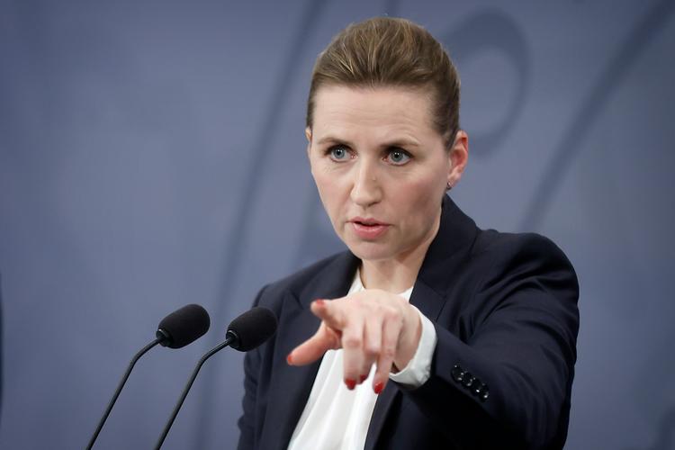 Statsminister Mette Frederiksen under et pressemøde i Spejlsalen i Statsministeriet.  Foto: Jens Dresling