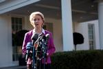 EU-kommissionens formand, Ursula von der Leyen, er på besøg i USA, hvor hun onsdag mødtes med præsident Joe Biden i Det Hvide Hus i Washington, D.C. Foto: Win Mcnamee/Ritzau Scanpix