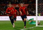 Álvaro Morata blev den store helt, da han med sin scoring sendte Spanien til VM i Qatar. Foto: Marcelo Del Pozo/Ritzau Scanpix