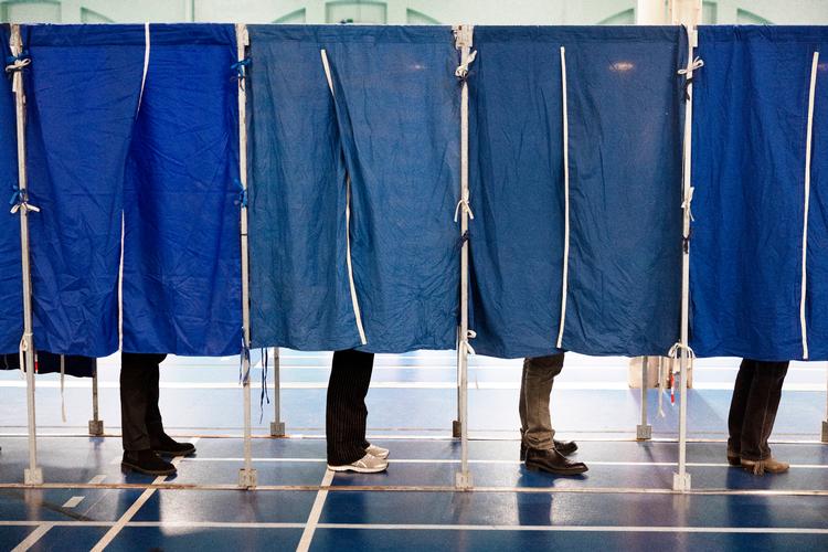 Her stemmer morgenfriske vælgere i Remisen på Østerbro. Foto: Thomas Borberg