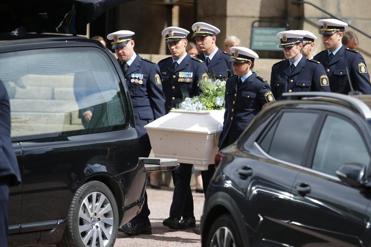 Andreas Danman blev bisat fra Vasakirken i Göteborg. Foto: Adam Ihse/Ritzau Scanpix