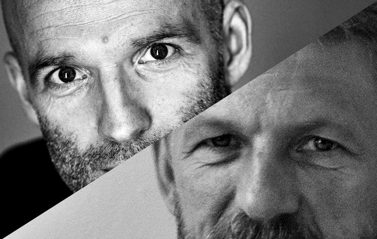 Koncerndirektørerne for JP/Politikens Hus, Stig Kirk Ørskov (tv.),  og Berlingske Medias Anders Krab Johansen er begge modstandere af statsstøtte til medier. Principielt. Kollage Originalfoto: Per Folkver og Finn Frandsen