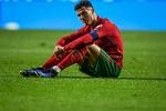 Cristiano Ronaldo har scoret i de seneste fire VM-slutrunder, men Portugal skal vinde to hjemmekampe mod først Tyrkiet og dernæst Italien eller Nordmakedonien for at nå den næste VM-slutrunde. Foto: Patricia De Melo Moreira/Ritzau Scanpix