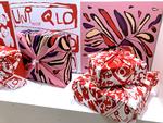 Glad Designs indpakning til Uniqlo var en japansk furoshiki, der kunne fås i to designs, inspireret af klassiske japanske symboler.  Foto: Pr-foto