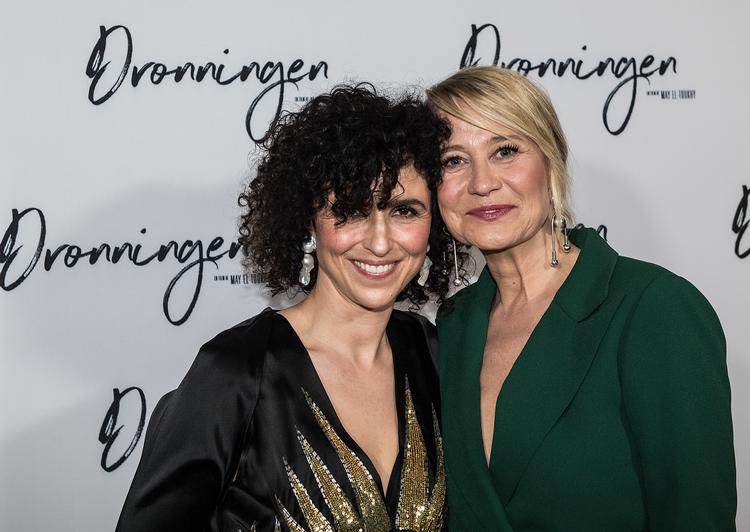 Filminstruktør May el-Toukhy og skuespiller Trine Dyrholm på den røde løber til filmen 'Dronningen'. Foto: Mogens Flindt