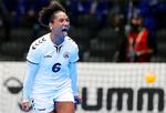 Sheila Hiraldo og hendes VM-medspillere fra Puerto Rico jublede ofte, både når de scorede eller hvis et hollandsk angreb undtagelsesvist ikke resulterede i mål. Foto: Manuel Lorenzo/Ritzau Scanpix