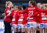 De danske håndboldkvinder storsejrede mod chanceløse Congo.  Foto: Liselotte Sabroe/Ritzau Scanpix