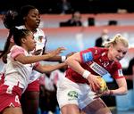 Danmark vandt lørdag aften 33-18 over chanceløse Congo.  Foto: Lars Poulsen