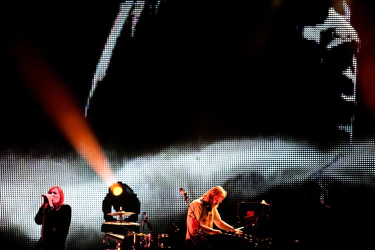 Portishead spillede på Orange Scene under Roskilde Festival 2011.   Foto: Mie Brinkmann