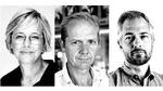 Fra venstre Ulla Pors, nyhedsdirektør på TV 2, Christian Jensen, chefredaktør på Politiken og Jonas Kuld Rathje, chefredaktør på B.T. 