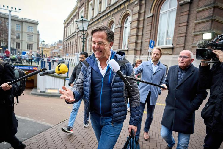 Mark Rutte kan fortsætte som premierminister i Holland.  Foto: Phil Nijhuis/Ritzau Scanpix