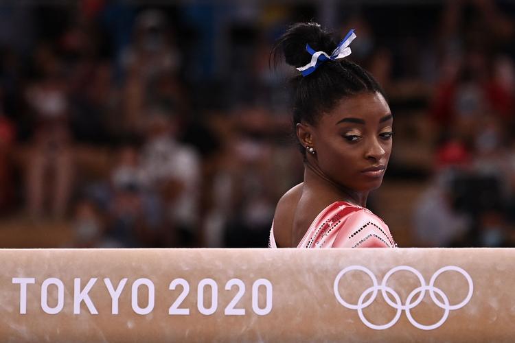 Efter OL har Simone Biles droslet ned på træningen. Hun er i tvivl om, hvorvidt hun vil fortsætte som elitesportsudøver.  Foto: Lionel Bonaventure/Ritzau Scanpix