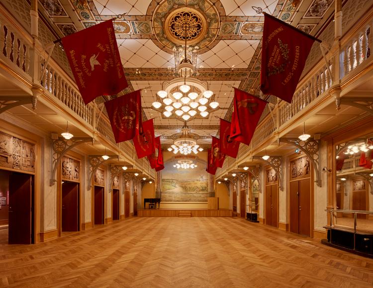 Lundgaard &amp; Tranberg Arkitekter har for nylig restaureret vægge, gulve og lofter på Arbejdermuseet. Foto: Adam Mørk