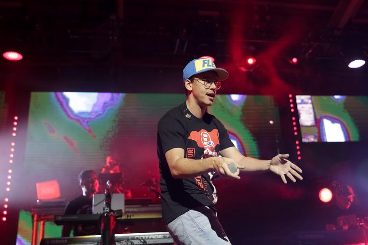 Rapperen Logic optræder til en koncert i Baltimore i 2017. Foto: Brent N. Clarke/AP Foto: Brent N. Clarke/Ritzau Scanpix