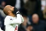 Lucas Moura var med i alle tre mål, da Tottenham vandt hjemme over Crystal Palace. Foto: Hannah Mckay/Ritzau Scanpix