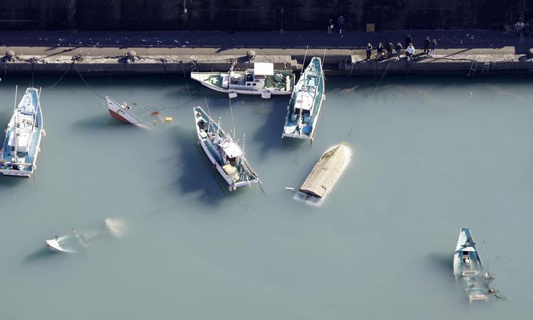 Også i Japan har man mærket efterdønningerne af vulkanudbruddet ved Tonga. Foto: Kyodo/Ritzau Scanpix