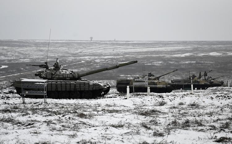 Rusland har opmarcheret store styrker nær grænsen til Ukraine. Billedet er fra 12. januar.  Foto: Sergey Pivovarov/Ritzau Scanpix