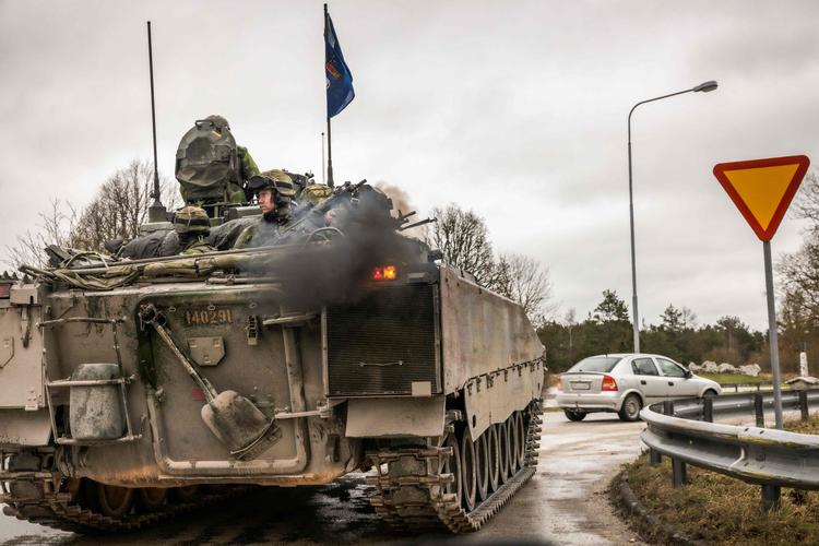 I følge den svenske avis Expressen har Rusland siden december hævet antallet af offensive militære skibe i Østersøen fra et enkelt til seks. Skibene kan angiveligt rumme mellem 150 og 200 soldater og 10 kampvogne. Foto: Karl Melander/Ritzau Scanpix