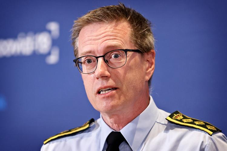 Rigspolitichef Thorkild Fogde undlod på pressemøde at fortælle, at det var frivilligt for minkavlerne at aflive mink i den såkaldte zone 3. Foto: Jens Dresling