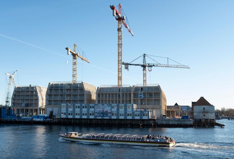 Der bliver bygget nye boliger på Papirøen på Holmen i København.  Foto: Thomas Borberg