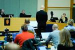 Anders Behring Breivik fotograferet i retten i går . Foto: Ole Berg-rusten/Ritzau Scanpix
