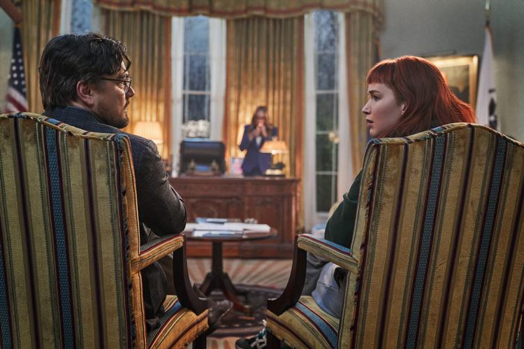 Den stjernespækkede 'Don't Look Up' med blandt andre Leonardo DiCaprio og Jennifer Lawrence var ikke nok for Netflix til at overgå målsætningen om at lokke 8,4 millioner nye abonnenter til streamingtjenesten. Foto: Niko Tavernise/Netflix