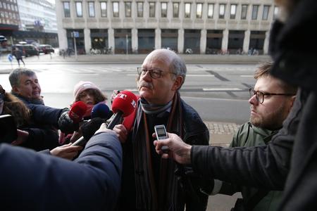 Der var stor medieinteresse foran 3F's hovedsæde inden det afgørende møde. Foto: Martin Lehmann