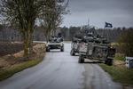 Gotlands regiment patruljerer gaden i tanks efter den øgede uro mellem Nato og Rusland om Ukraine.  Foto: Tt News Agency/Ritzau Scanpix