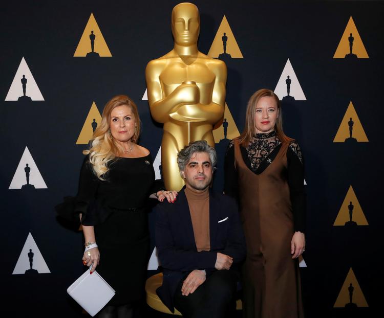 Sigrid Dyekjær (tv.) har tidligere produceret den oscarnominerede dokumentarfilm 'The Cave'. Fredag vandt hun en pris ved Sundance-festivalen i USA for dokumentaren 'The Territory'. Foto: Mario Anzuoni/Ritzau Scanpix