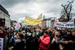 Her en demonstration til støtte for vedtagelsen af den nye samtykkelov. Foto: Rasmus Flindt Pedersen