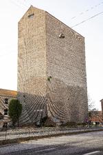 Facaden På Det. Kgl. Bibliotek Aarhus står nøgent tilbage uden sine klatreplanter. Foto: Bo Amstrup/Ritzau Scanpix