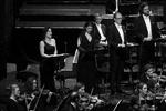 Solisterne Clara Cecilie Thomsen, Kari Dahl Nielsen, Jacob Skov Andersen og Nicolai Elsberg sang fint, men der manglede drama hos Mozart i Operaen. Foto: Marcus Emil Christensen