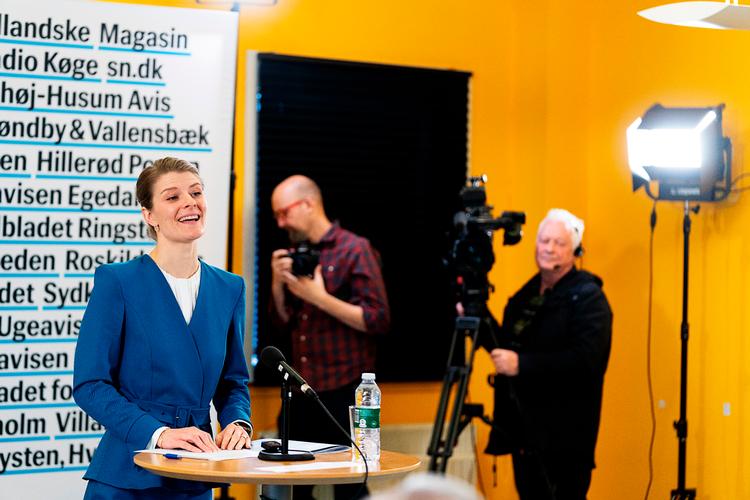     Kulturminister Ane Halsboe-Jørgensen (S) præsenterede regeringens medieudspil i torsdags.  Foto: Claus Bech/Ritzau Scanpix