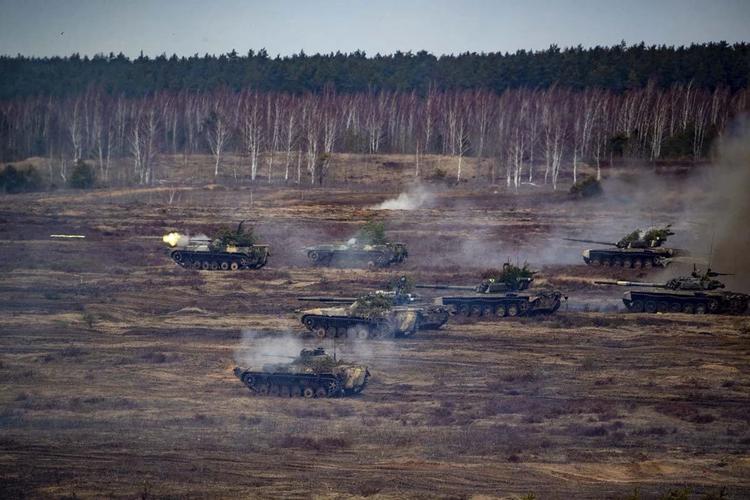 Rusland fremviste kort før invasionen af Ukraine sin militære formåen i en storstilet øvelse med Hviderusland. Foto: -/Ritzau Scanpix