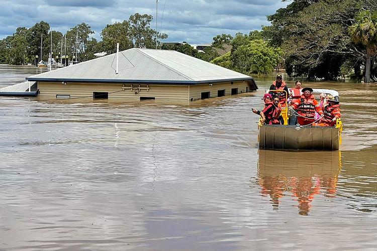 Gaderne i Marlborough er nu omdannet til floder. Foto: Handout/Ritzau Scanpix