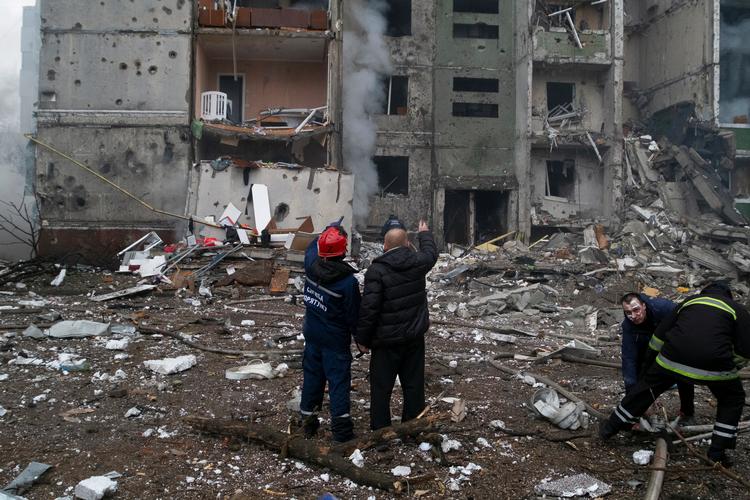    Den europæiske virkelighed er også bomber, ruiner og civile ofre efter 24. februar. Venstrefløjen må også forholde sig til den nye virkelighed. Foto: Roman Zakrevskyi/Ritzau Scanpix