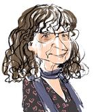 Marianne Larsen modtog tirsdag aften Politikens Frit flet-pris.  Sidste år gik prisen til 'Grov konfækt' af Frederik Stjernfelt, Henrik Horstbøll og Ulrik Langen. Tegning Mette Dreyer