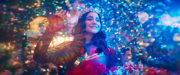 Karakteren Ms. Marvel er hovedpersonen i en ny serie af samme navn. I sommeren 2023 kommer hun til at medvirke i endnu en Marvel-produktion, når filmen 'The Marvels' får premiere.  Foto: Walt Disney Studios