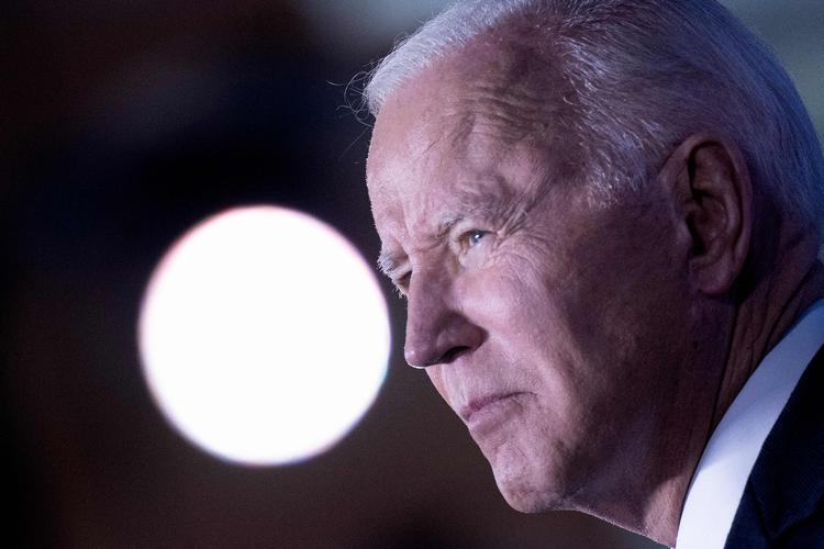 Det er blevet kritiseret, at USA's præsident Joe Biden under sit nylige besøg i Polen sagde, at Putin var en bøddel, der burde gå af. (Foto: Brendan Smialowski / AFP) Foto: Brendan Smialowski/Ritzau Scanpix