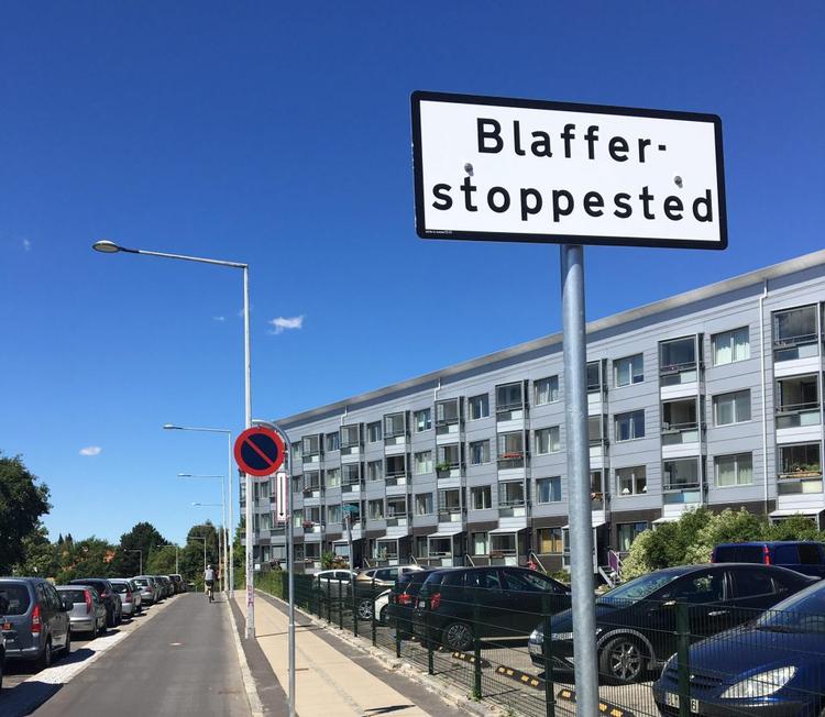 Skiltet 'Blafferstoppested' fortsætter med at brede sig over det meste af Danmark. Foto: Pr-foto