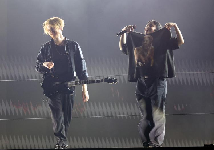 Billie Eilish hyldede Taylor Hawkins under Grammy-showet. Foto: Mario Anzuoni/Ritzau Scanpix