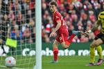 Portugiseren Diogo Jota har scoret 14 ligamål for Liverpool i denne sæson, og han får mange roser med på vejen af sin tyske manager Jürgen Klopp.  Foto: Paul Ellis/Ritzau Scanpix
